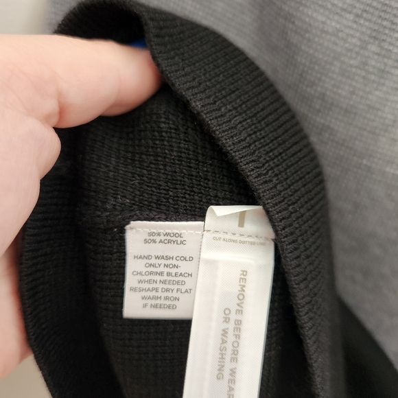 LOFT skirt NWT women's small wool blend stretch knit sweater color block - Picture 4 of 5